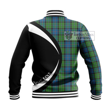 Stirling Tartan Baseball Jacket with Family Crest Circle Style - Tartan Vibes Clothing