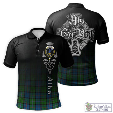 Stirling Tartan Polo Shirt Featuring Alba Gu Brath Family Crest Celtic Inspired