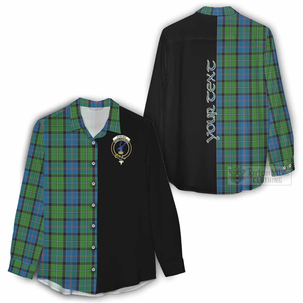 Tartan Vibes Clothing Stirling Tartan Women's Casual Shirt with Family Crest and Half Of Me Style
