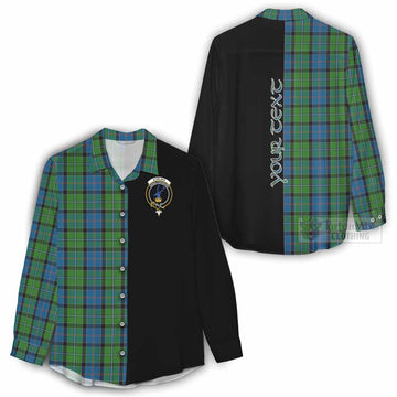 Tartan Vibes Clothing Stirling Tartan Women's Casual Shirt with Family Crest and Half Of Me Style