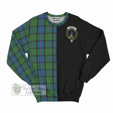 Stirling Tartan Sweatshirt with Family Crest and Half Of Me Style - Tartanvibesclothing Shop