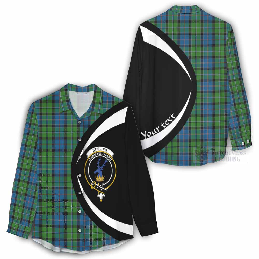 Tartan Vibes Clothing Stirling Tartan Women's Casual Shirt with Family Crest Circle Style