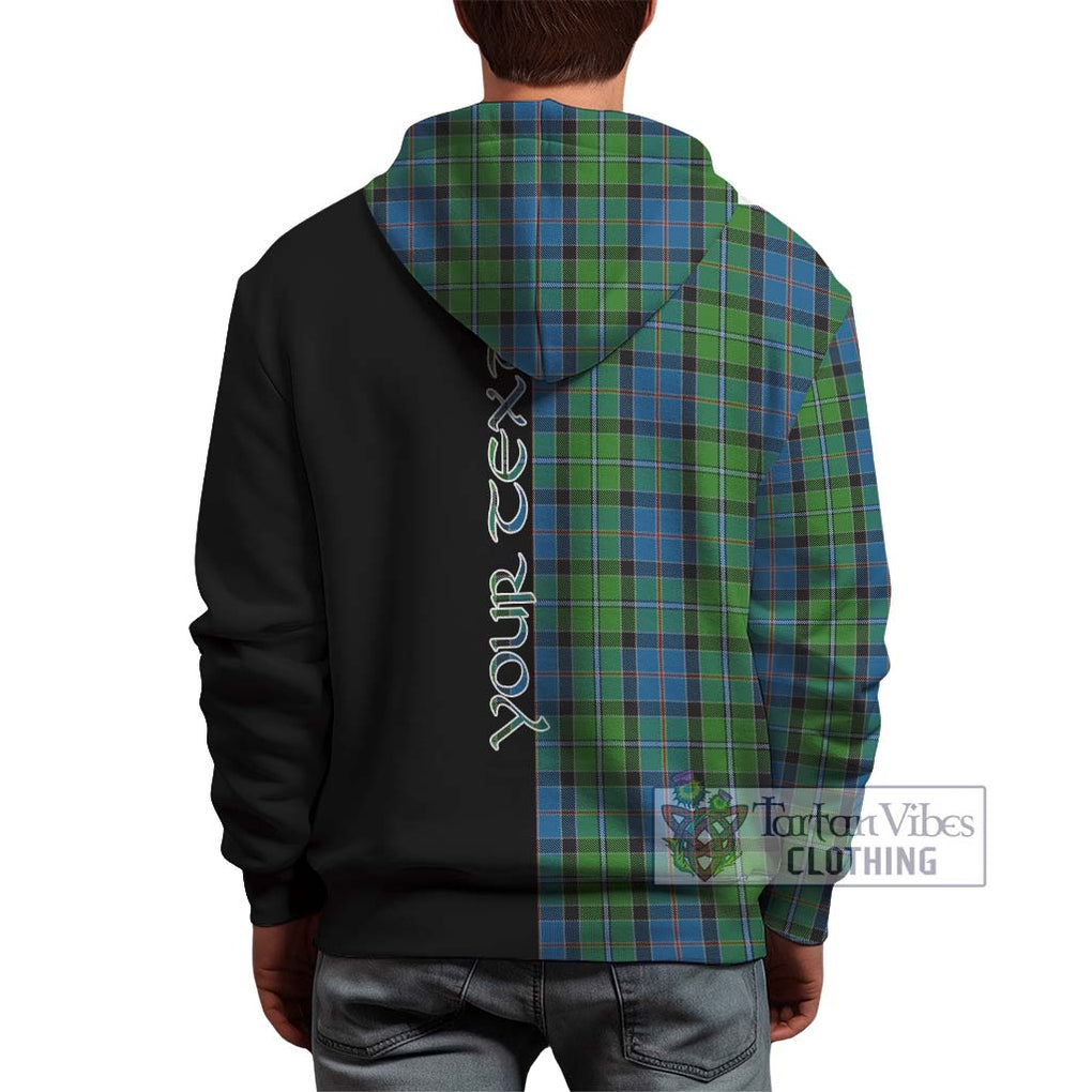 Stirling Tartan Hoodie with Family Crest and Half Of Me Style - Tartanvibesclothing Shop