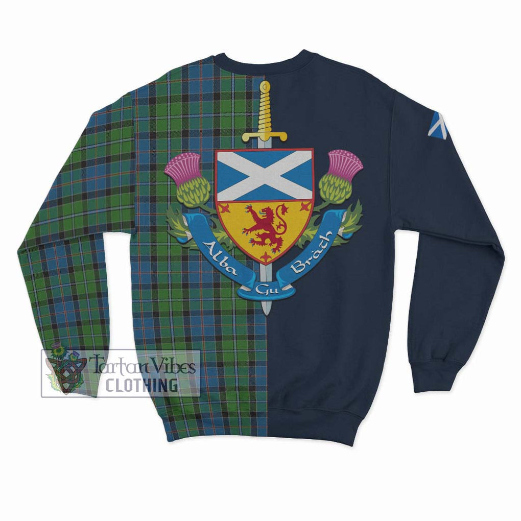 Tartan Vibes Clothing Stirling Tartan Sweatshirt with Scottish Lion Royal Arm Half Style