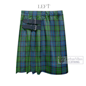 Stirling Tartan Men's Pleated Skirt - Fashion Casual Retro Scottish Kilt Style