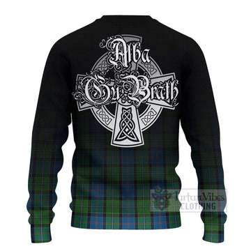 Tartan Vibes Clothing Stirling Tartan Knitted Sweater Featuring Alba Gu Brath Family Crest Celtic Inspired