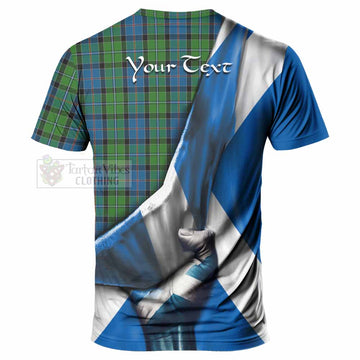 Tartan Vibes Clothing Stirling Tartan T-Shirt with Family Crest Scotland Patriotic Style