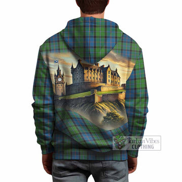 Tartan Vibes Clothing Stirling Tartan Family Crest Hoodie with Scottish Ancient Castle Style