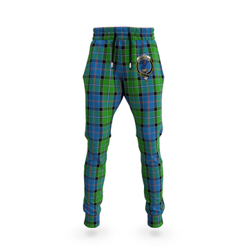 Stirling Tartan Joggers Pants with Family Crest