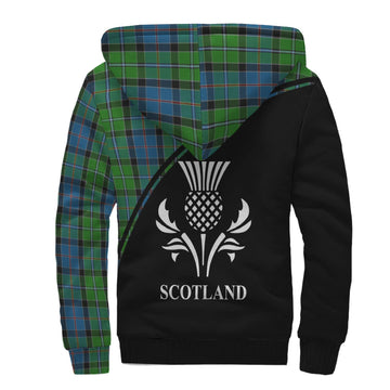 Stirling Tartan Sherpa Hoodie with Family Crest Curve Style