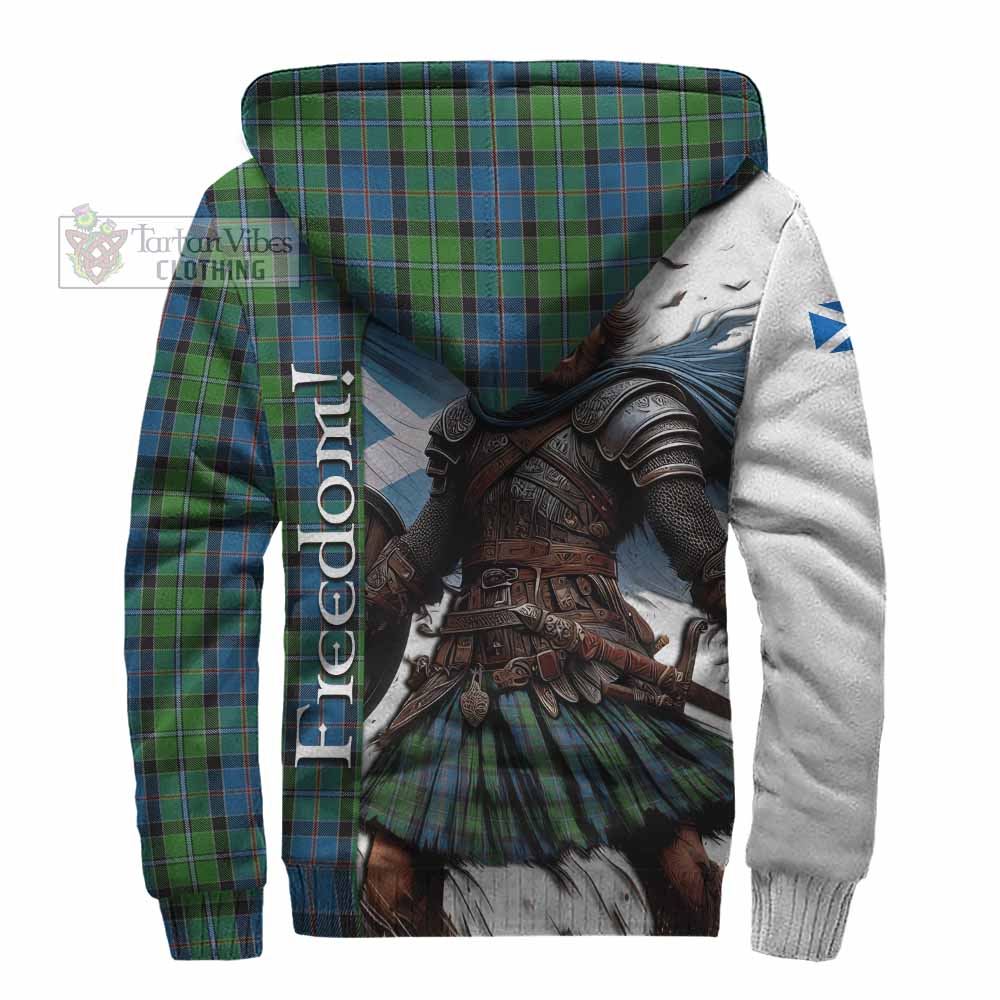 Tartan Vibes Clothing Stirling Crest Tartan Sherpa Hoodie Inspired by the Freedom of Scottish Warrior