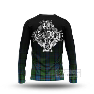 Tartan Vibes Clothing Stirling Tartan Long Sleeve T-Shirt Featuring Alba Gu Brath Family Crest Celtic Inspired