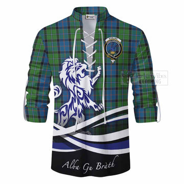Tartan Vibes Clothing Stirling Tartan Ghillie Kilt Shirt with Alba Gu Brath Regal Lion Emblem