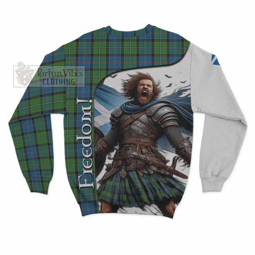 Tartan Vibes Clothing Stirling Crest Tartan Sweatshirt Inspired by the Freedom of Scottish Warrior