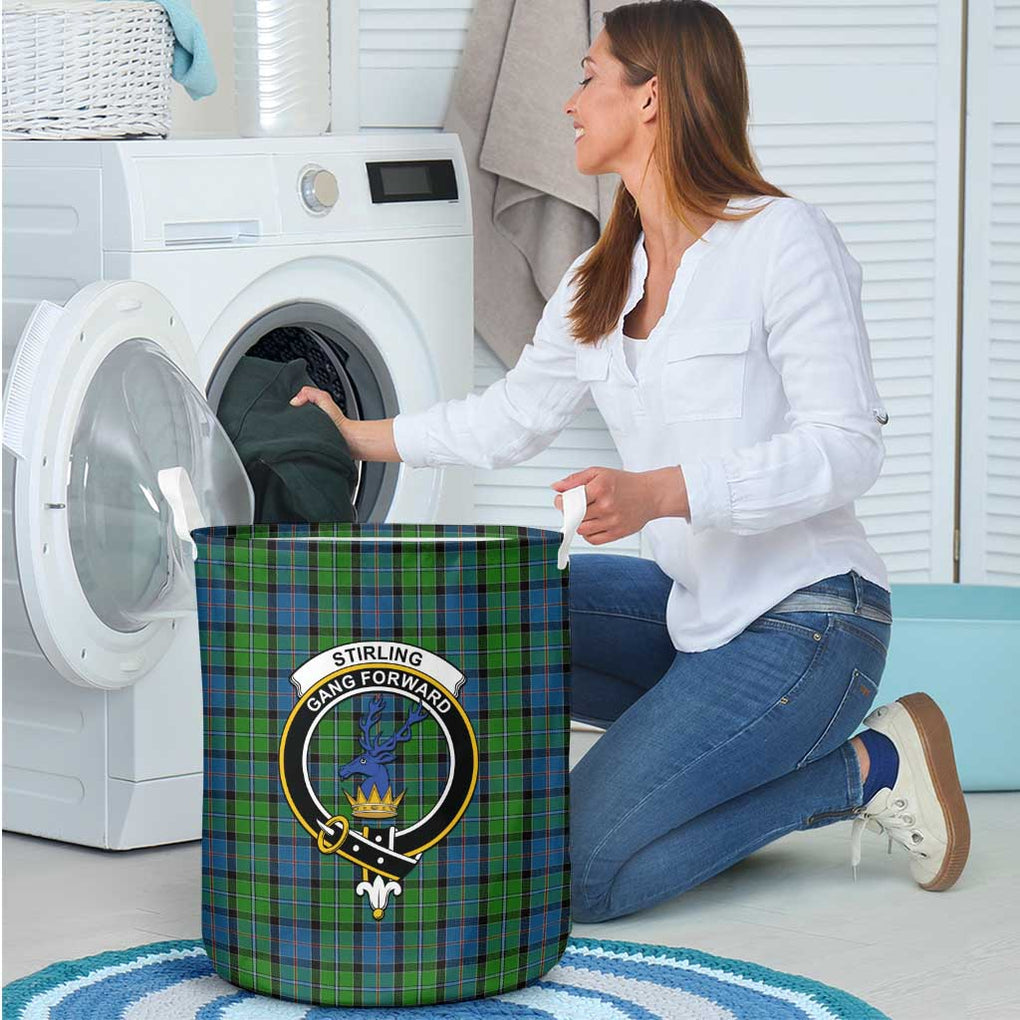 Stirling Tartan Laundry Basket with Family Crest - Tartanvibesclothing Shop