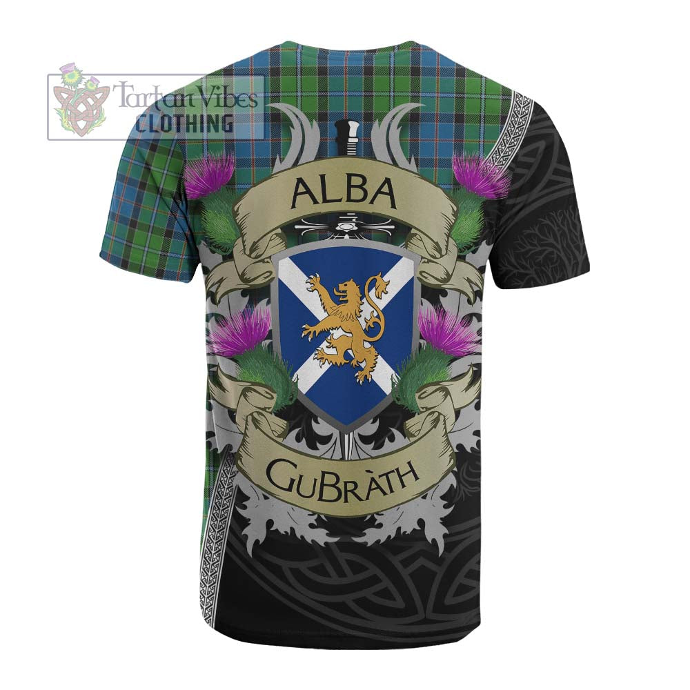 Tartan Vibes Clothing Stirling Tartan Family Crest Cotton T-shirt Lion Rampant Royal Thistle Shield Celtic Inspired