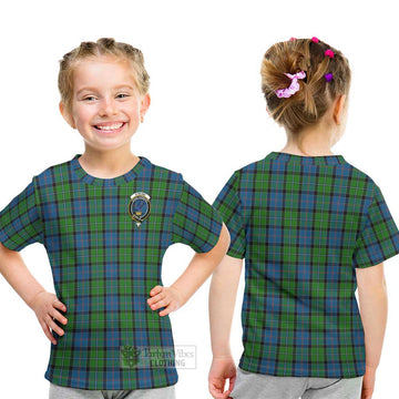 Stirling Tartan Kid T-Shirt with Family Crest - Tartanvibesclothing Shop