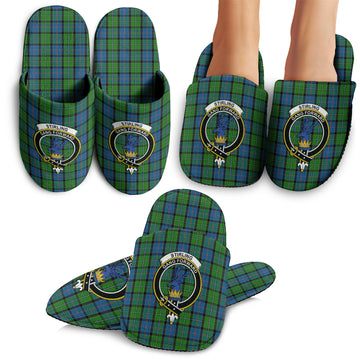 Stirling Tartan Home Slippers with Family Crest