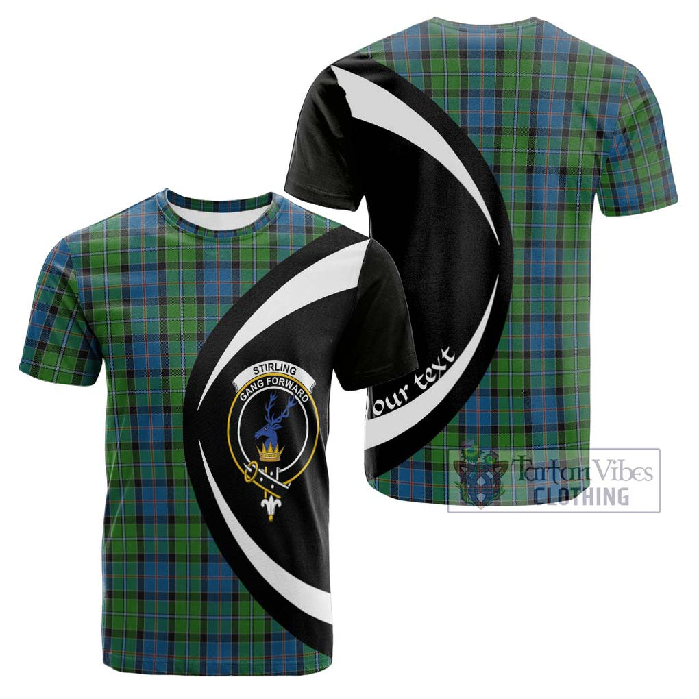 Tartan Vibes Clothing Stirling Tartan Cotton T-shirt with Family Crest Circle Style