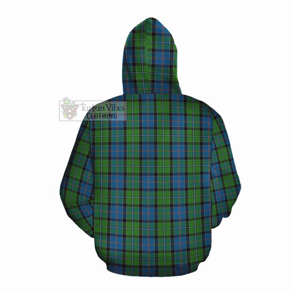 Tartan Vibes Clothing Stirling Tartan Cotton Hoodie with Family Crest DNA In Me Style