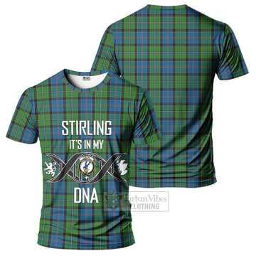 Stirling Tartan T-Shirt with Family Crest DNA In Me Style - Tartan Vibes Clothing