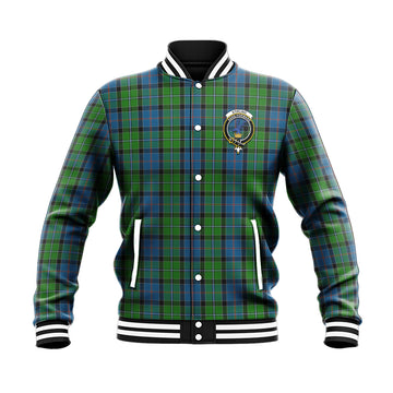 Stirling Tartan Baseball Jacket with Family Crest - Tartan Vibes Clothing