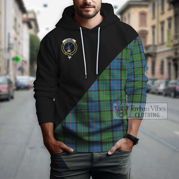 Stirling Tartan Hoodie with Family Crest and Military Logo Style - Tartanvibesclothing Shop