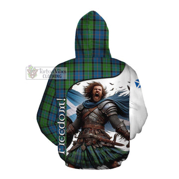 Tartan Vibes Clothing Stirling Crest Tartan Cotton Hoodie Inspired by the Freedom of Scottish Warrior
