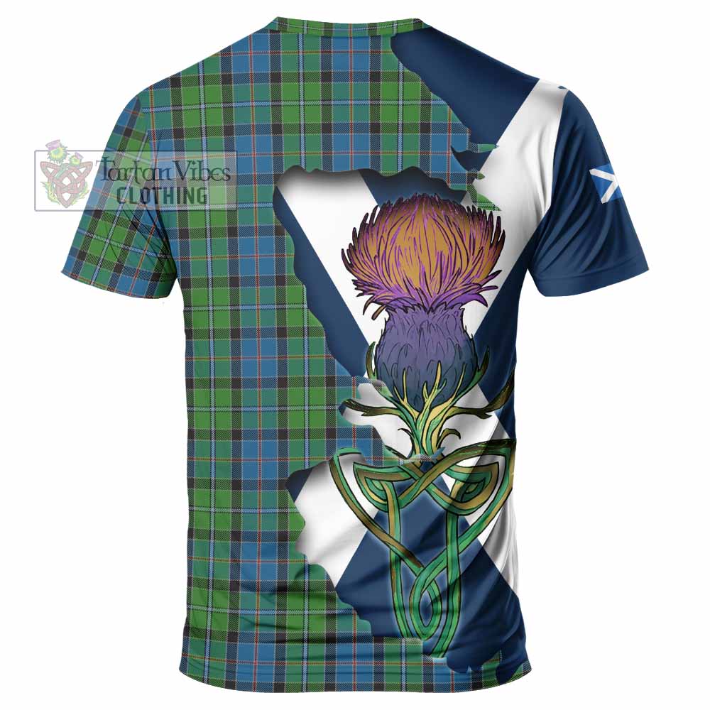 Tartan Vibes Clothing Stirling Tartan Family Crest T-Shirt Scottish Thistle Celtic Inspired
