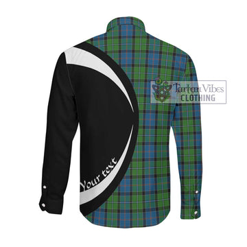 Stirling Tartan Long Sleeve Button Up with Family Crest Circle Style Men's Shirt - Tartan Vibes Clothing