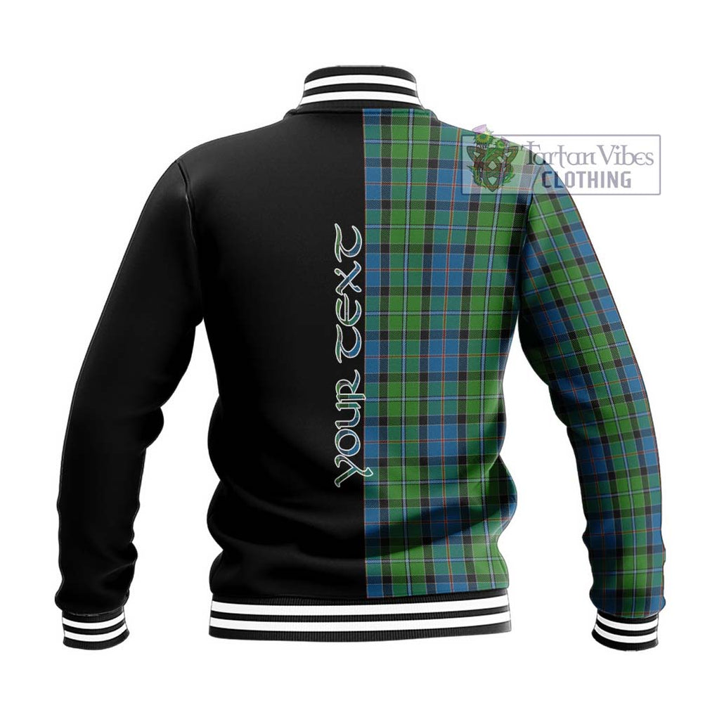 Stirling Tartan Baseball Jacket with Family Crest and Half Of Me Style - Tartanvibesclothing Shop