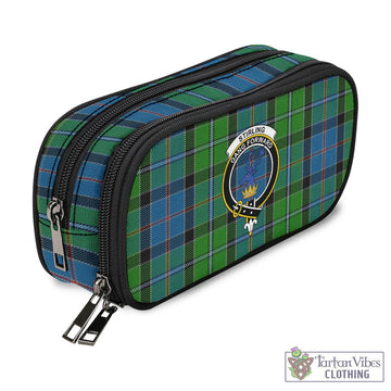 Stirling Tartan Pen and Pencil Case with Family Crest