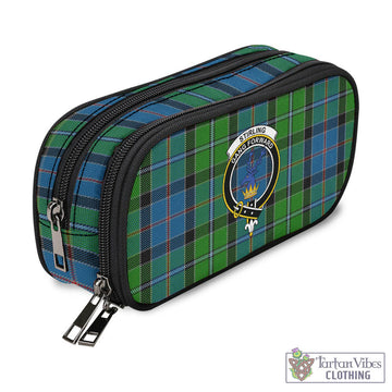 Tartan Vibes Clothing Stirling Tartan Pen and Pencil Case with Family Crest