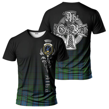 Stirling Tartan T-Shirt Featuring Alba Gu Brath Family Crest Celtic Inspired