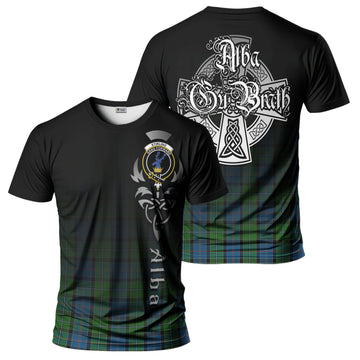 Tartan Vibes Clothing Stirling Tartan T-Shirt Featuring Alba Gu Brath Family Crest Celtic Inspired