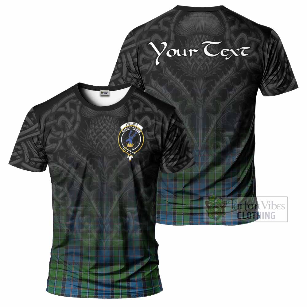 Tartan Vibes Clothing Stirling Tartan T-Shirt with Family Crest Celtic Thistle Vibes