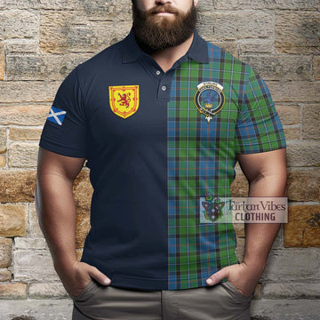 Tartan Vibes Clothing Stirling Tartan Polo Shirt with Scottish Lion Royal Arm Half Style