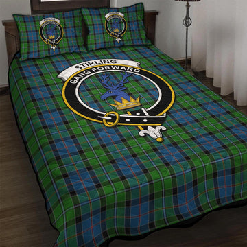Stirling Tartan Quilt Bed Set with Family Crest - Tartan Vibes Clothing