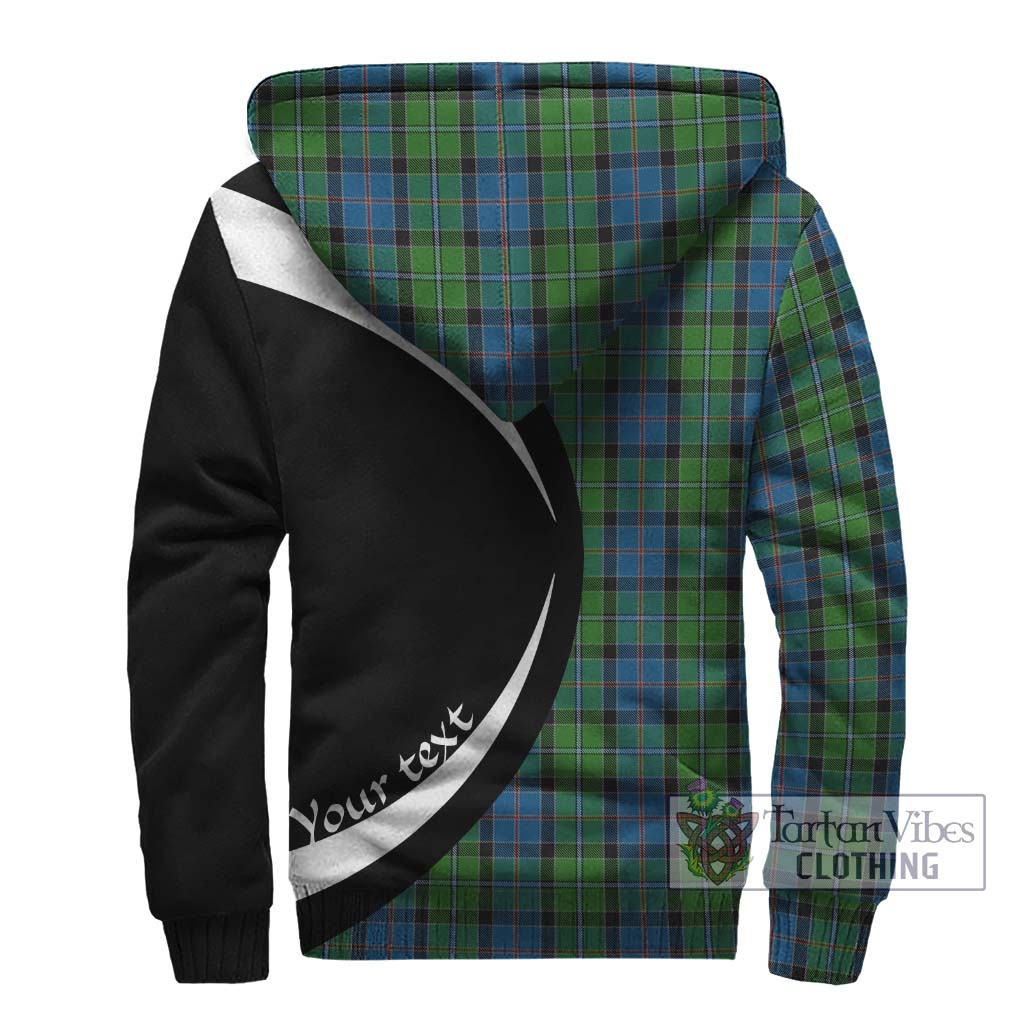Stirling Tartan Sherpa Hoodie with Family Crest Circle Style - Tartan Vibes Clothing