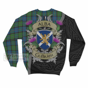Tartan Vibes Clothing Stirling Tartan Family Crest Sweatshirt Lion Rampant Royal Thistle Shield Celtic Inspired