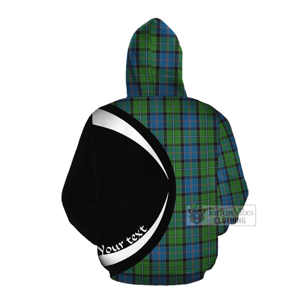 Tartan Vibes Clothing Stirling Tartan Cotton Hoodie with Family Crest Circle Style