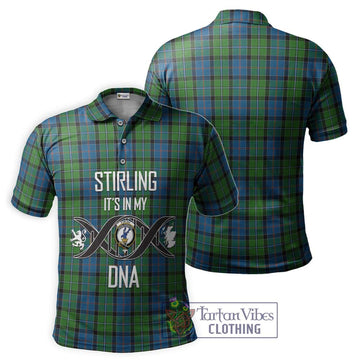 Stirling Tartan Polo Shirt with Family Crest DNA In Me Style - Tartanvibesclothing Shop