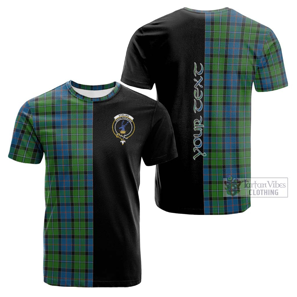 Tartan Vibes Clothing Stirling Tartan Cotton T-shirt with Family Crest and Half Of Me Style