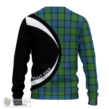 Stirling Tartan Knitted Sweater with Family Crest Circle Style - Tartan Vibes Clothing
