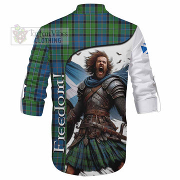Tartan Vibes Clothing Stirling Crest Tartan Ghillie Kilt Shirt Inspired by the Freedom of Scottish Warrior