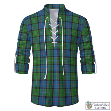 Tartan Vibes Clothing Stirling Tartan Men's Scottish Traditional Jacobite Ghillie Kilt Shirt