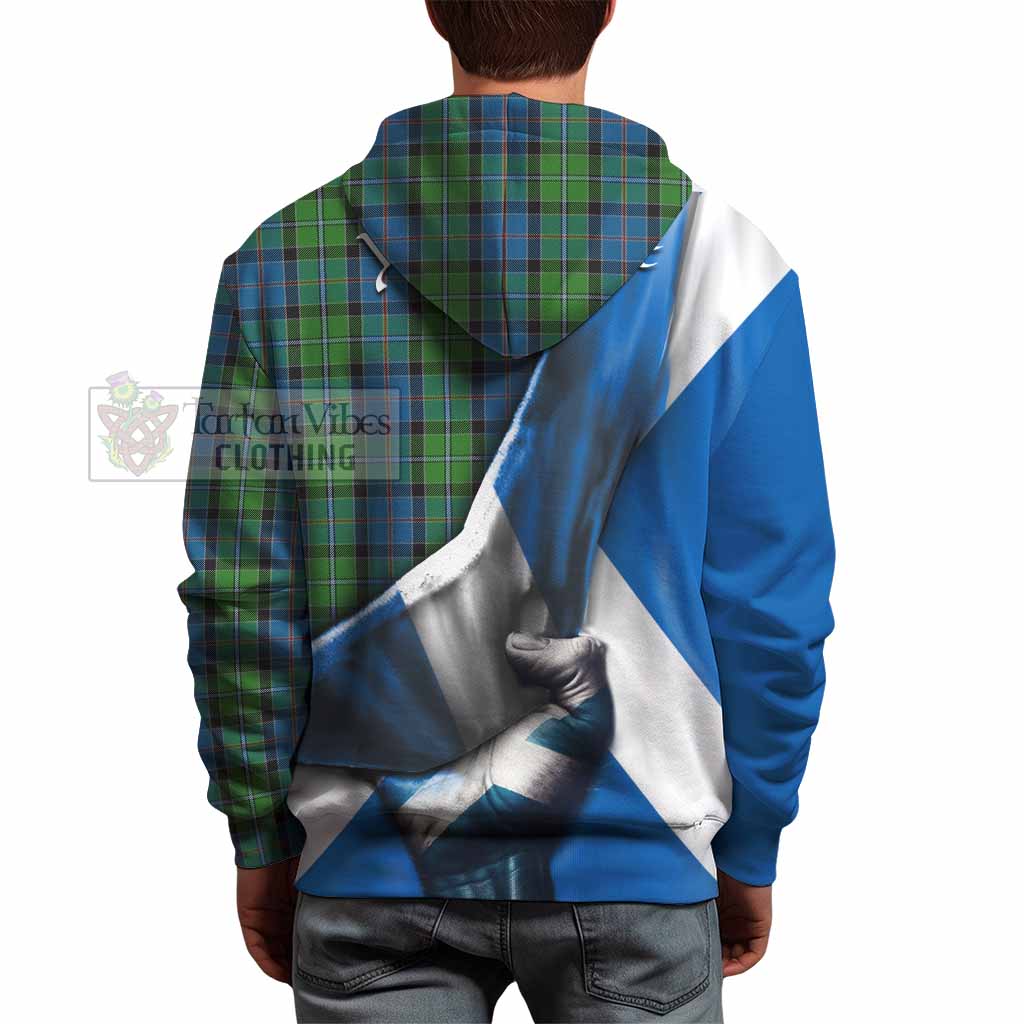 Tartan Vibes Clothing Stirling Tartan Hoodie with Family Crest Scotland Patriotic Style