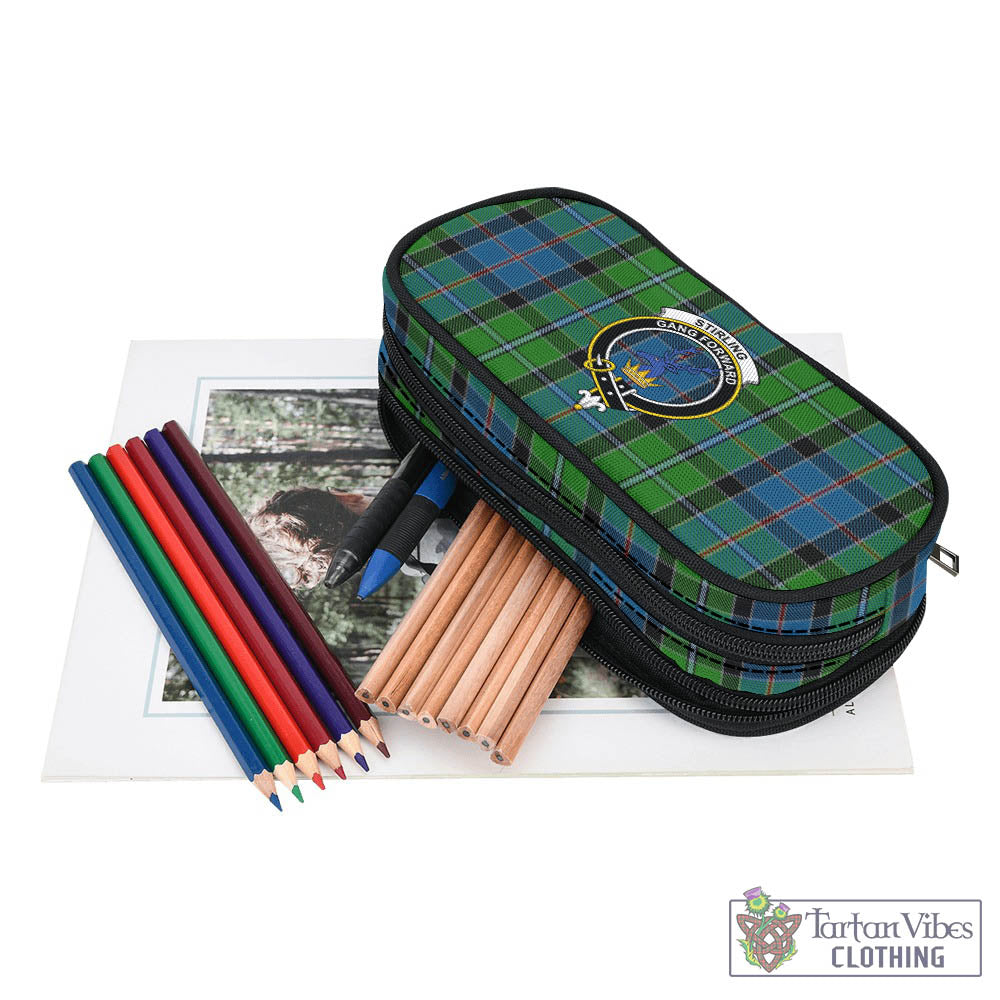 Tartan Vibes Clothing Stirling Tartan Pen and Pencil Case with Family Crest