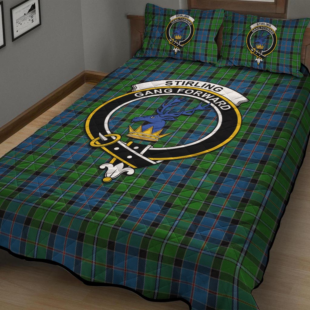 Stirling Tartan Quilt Bed Set with Family Crest - Tartan Vibes Clothing