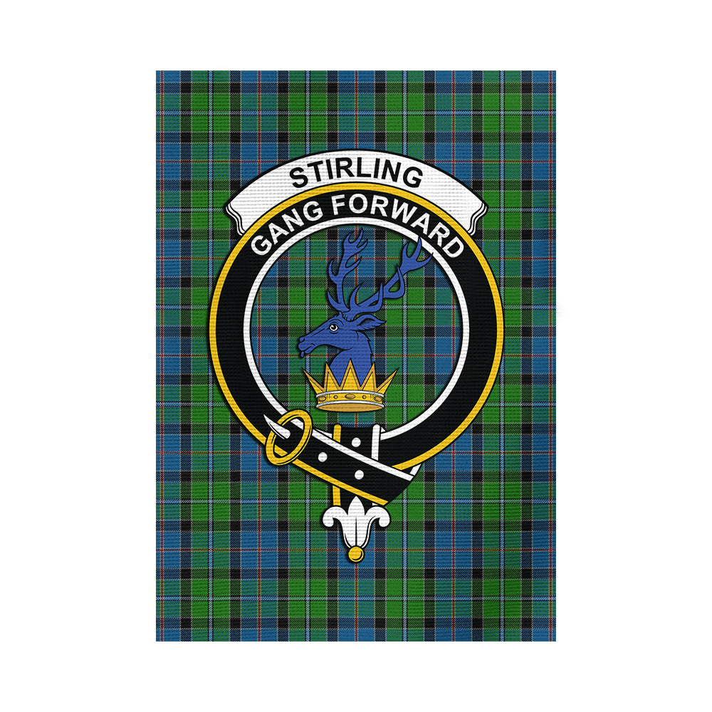 Stirling Tartan Flag with Family Crest - Tartan Vibes Clothing